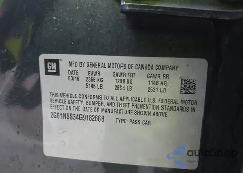 2016 Cadillac Xts Luxury Collection from USA, damaged, VIN 2G61N5S34G9182668